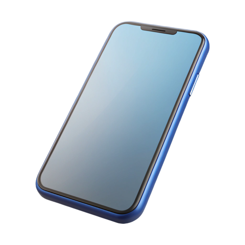 hypnotic tranquil abstract Smartphone showing blank screen, NO BACKGROUND with Transparent Background. genuine png