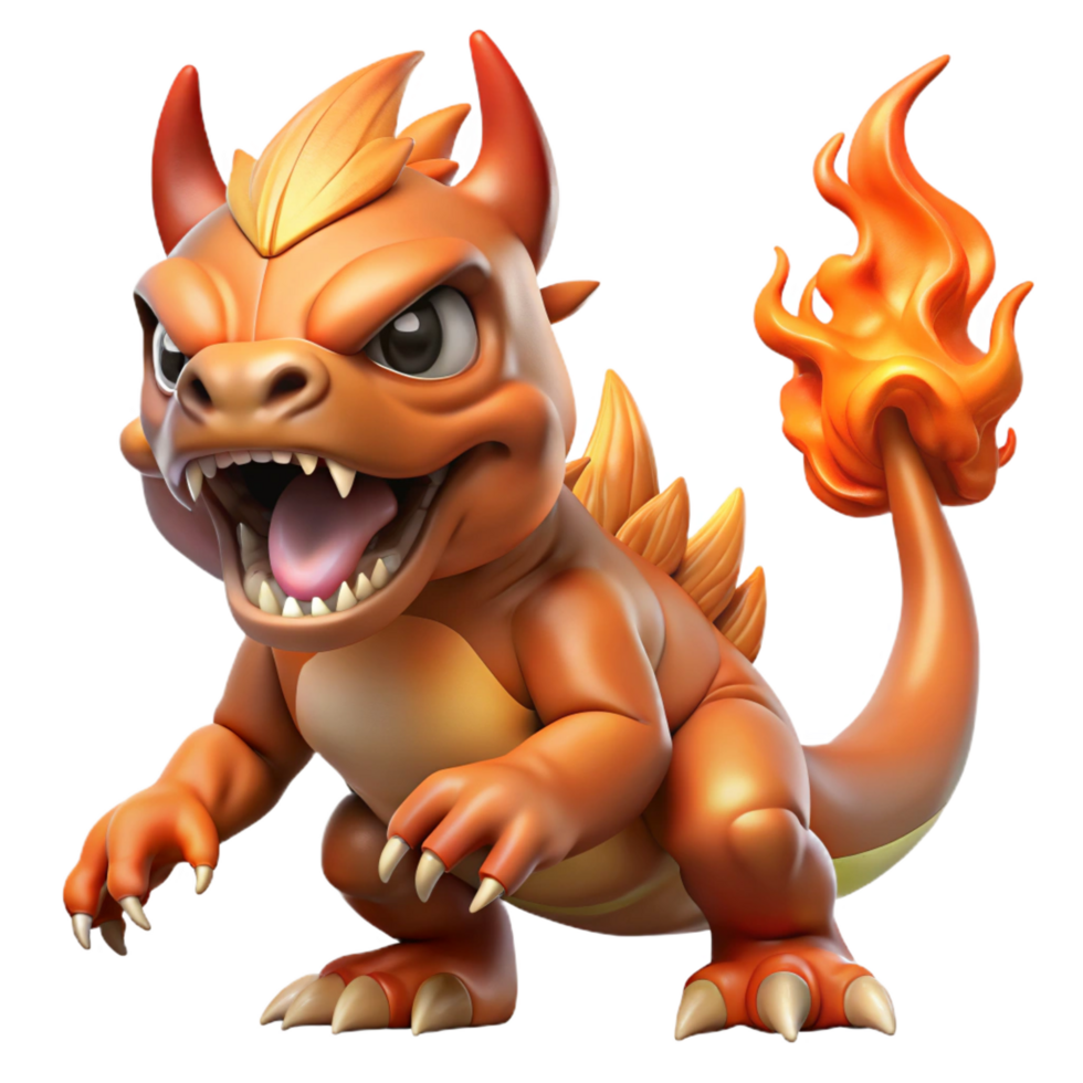 glorious coveted Chimera, fire-breathing hybrid monster. NO BACKGROUND with Transparent Background. png