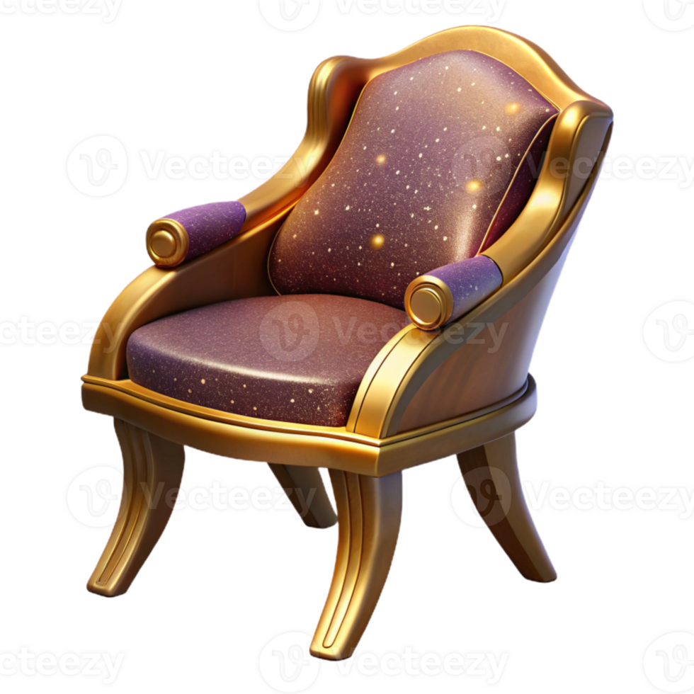 vibrant modern Brown Wooden Chair Side Angle Transparent exclusive png