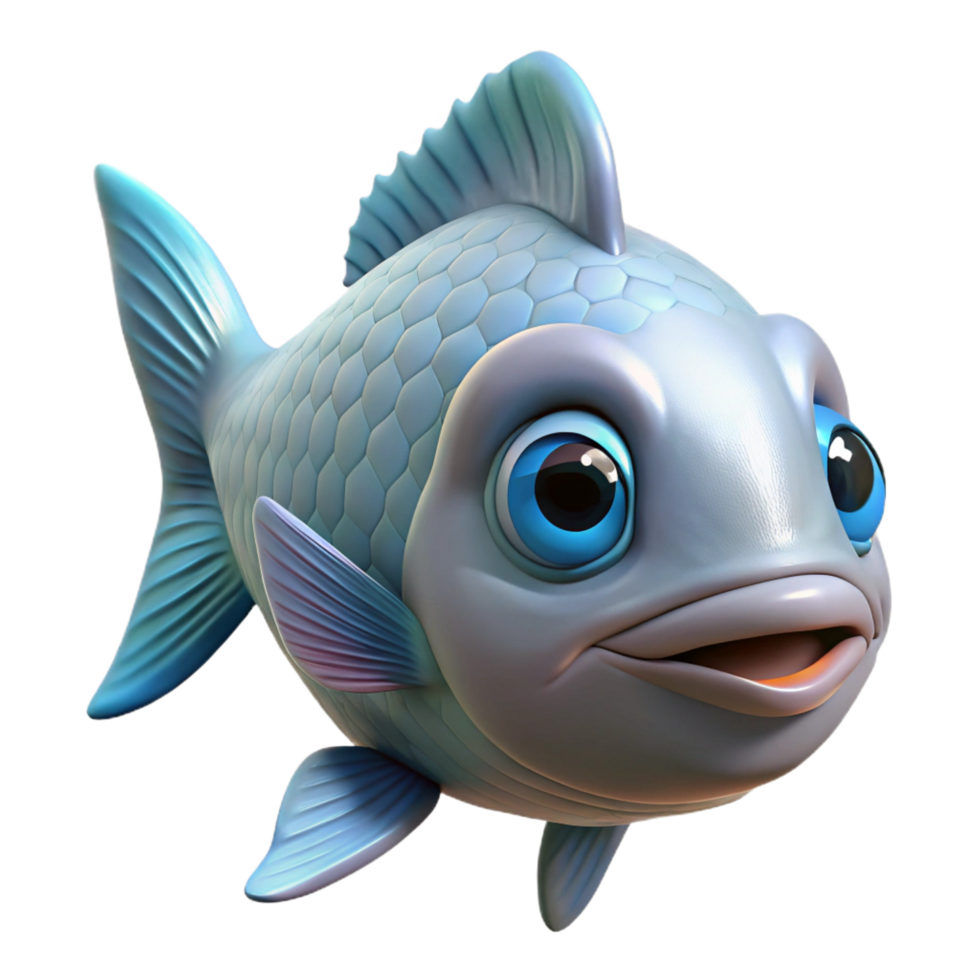 gorgeous remarkable Fish, portrait, NO BACKGROUND with Transparent Background. png