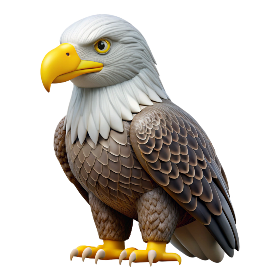gorgeous rustic A perched bald eagle, NO BACKGROUND with Transparent Background. genuine png