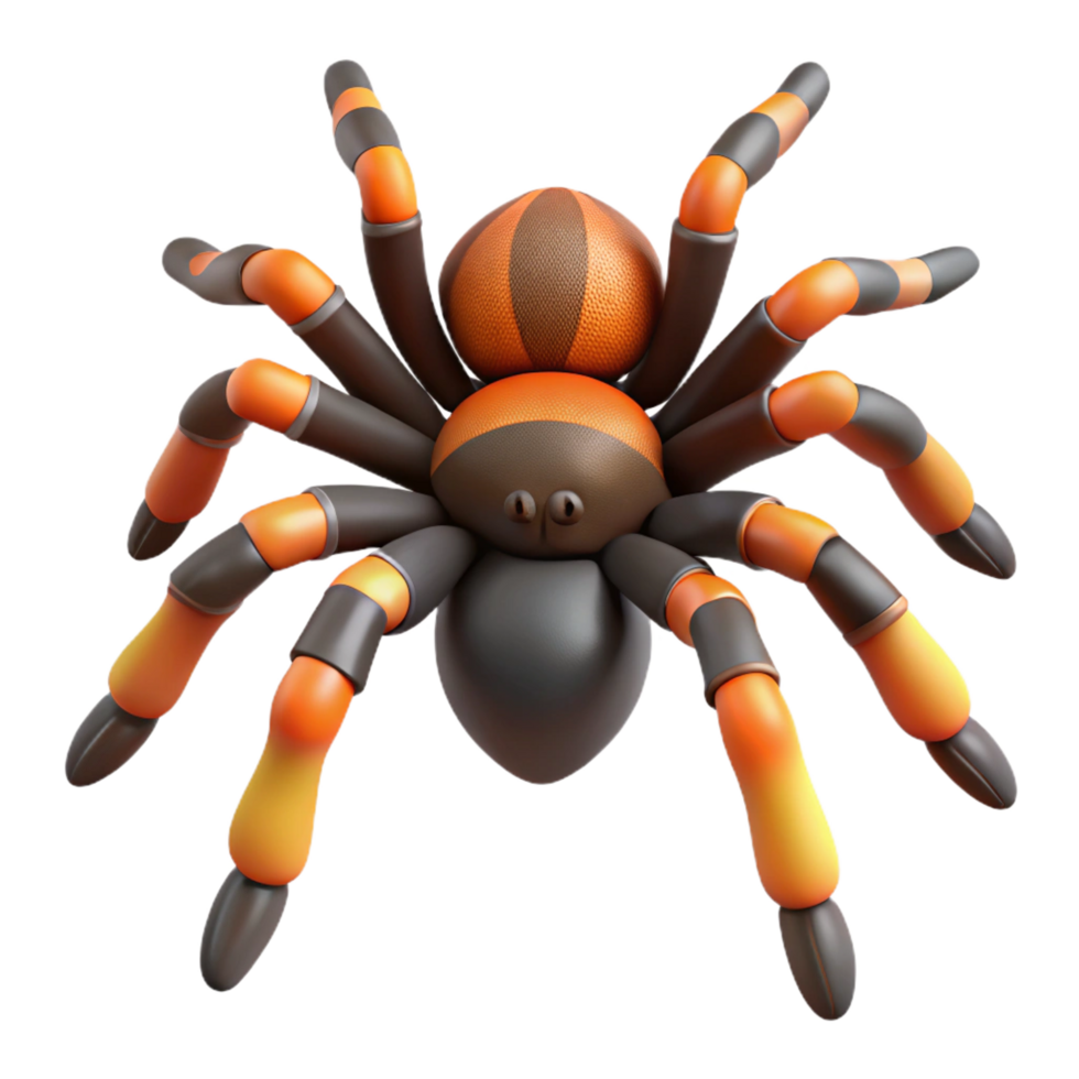 harmonious elegant A tarantula, NO BACKGROUND with Transparent Background. flawless png