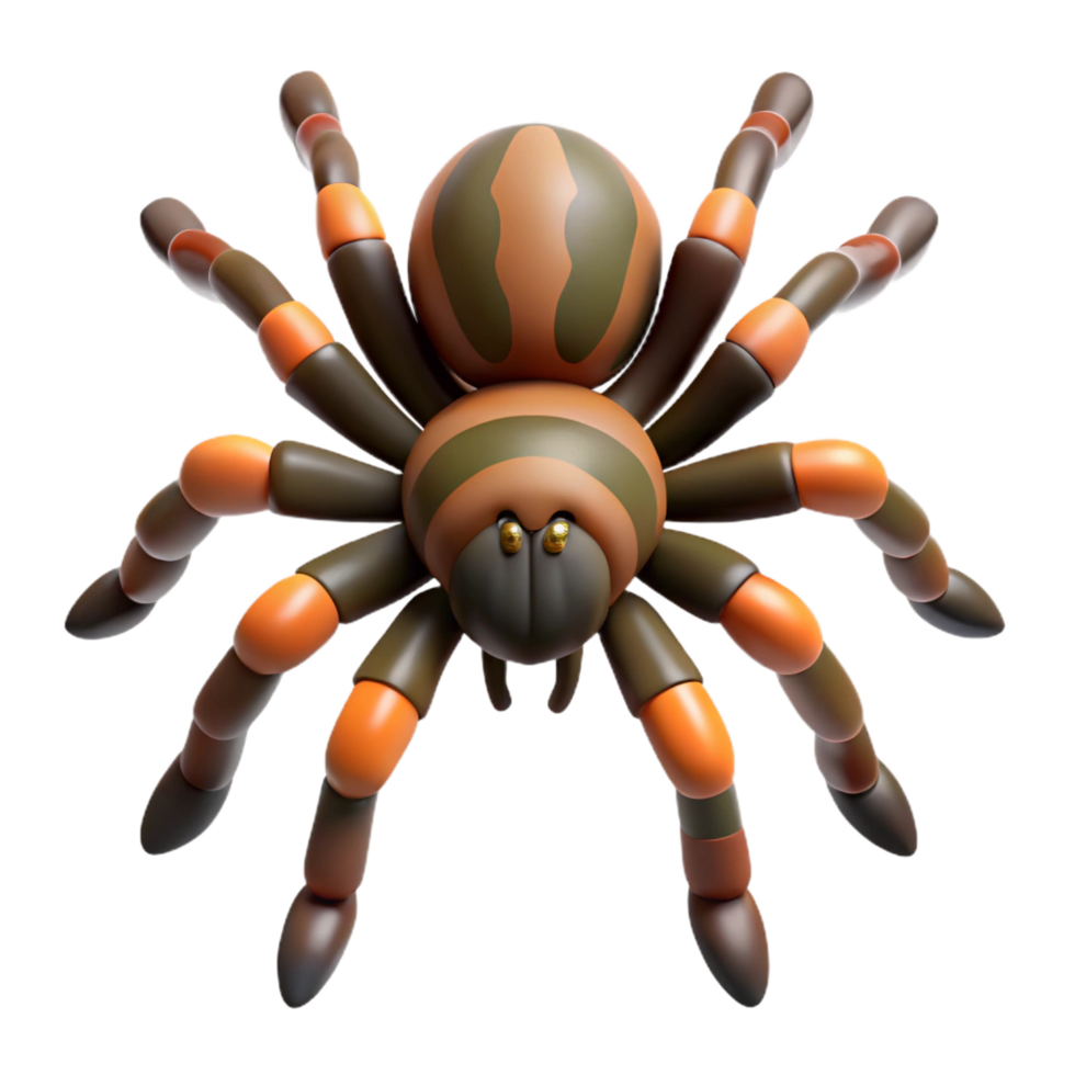 energetic radiant A tarantula, NO BACKGROUND with Transparent Background. masterfully captured png