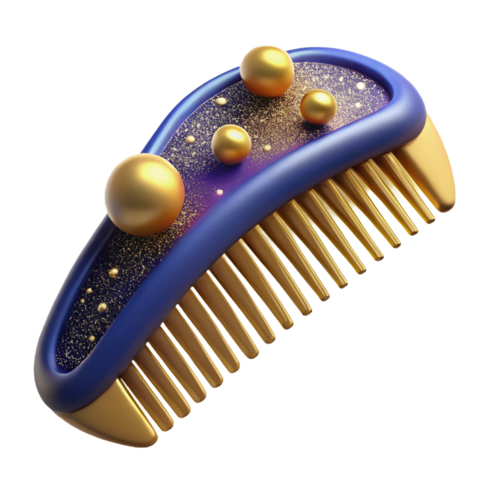 impressive abstract Carved Bone Comb Isolated with Shadow Detail high resolution png