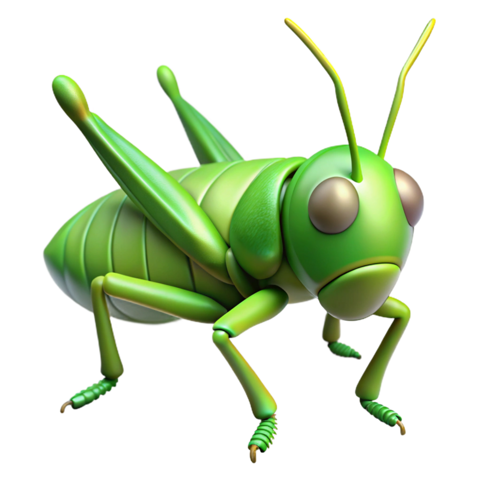 extraordinary passionate tropical A grasshopper, NO BACKGROUND with Transparent Background. 4K png
