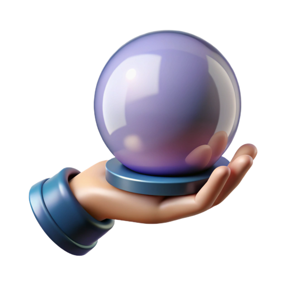 enchanting signature A single, withered hand clutching a crystal ball. NO BACKGROUND with Transparent Background. png