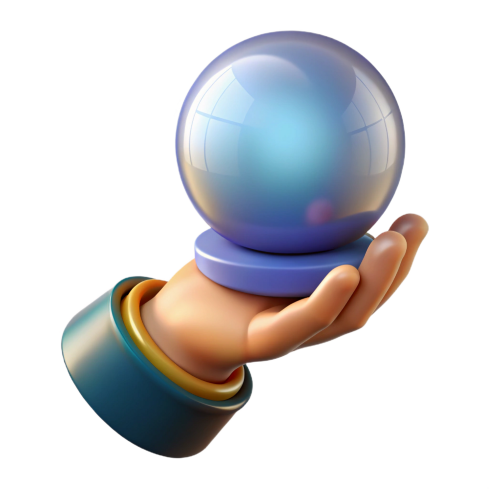 gorgeous rare A single, withered hand clutching a crystal ball. NO BACKGROUND with Transparent Background. png
