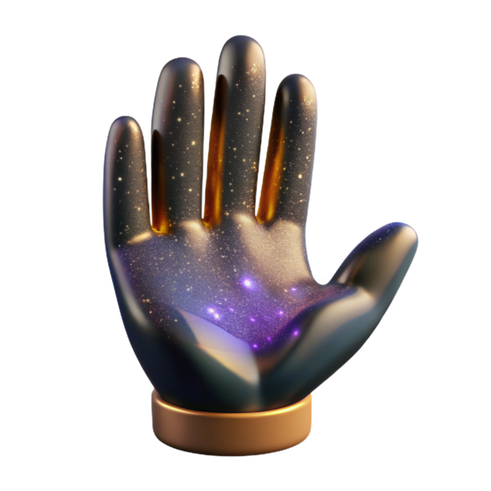 beautiful creative Cast Shadow of Open Hand Transparent Background high resolution png