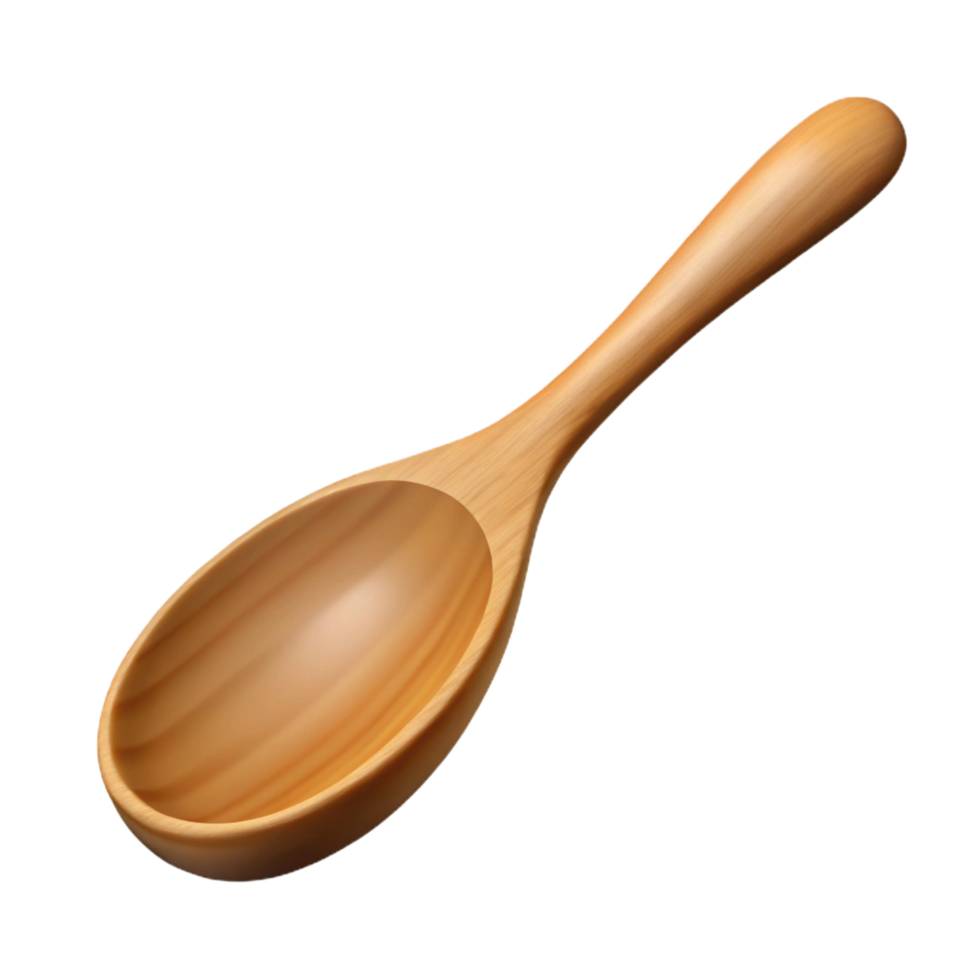 exemplary contemporary Wooden spoon, NO BACKGROUND with Transparent Background. high resolution png