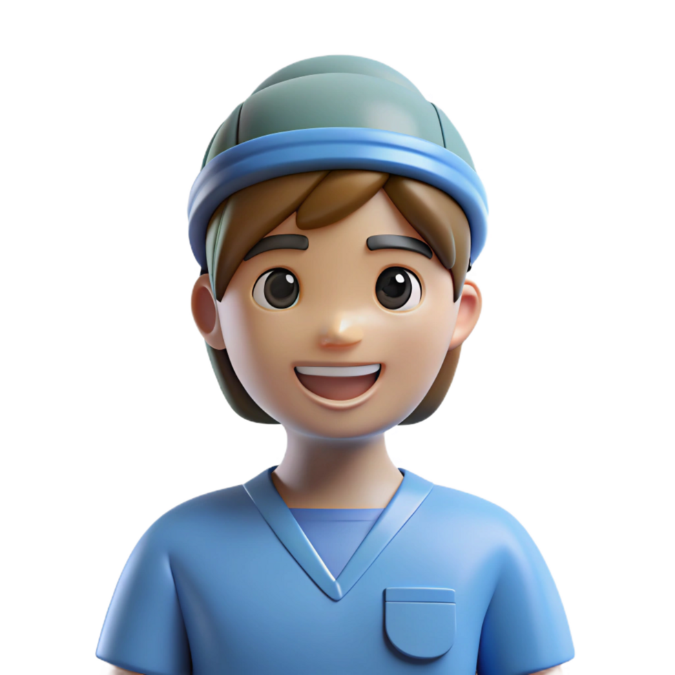 immaculate signature Nurse wearing scrubs, NO BACKGROUND with Transparent Background. png