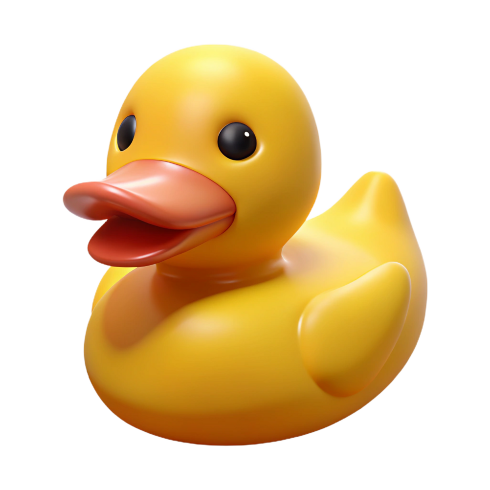 gorgeous memorable Rubber duck, NO BACKGROUND with Transparent Background. png