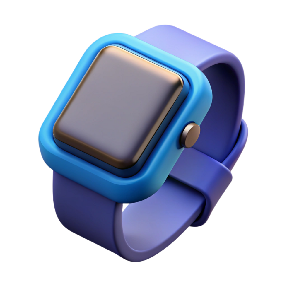 glorious organic Smartwatch with fitness tracker display NO BACKGROUND with Transparent Background. gallery standard png