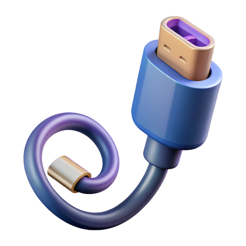 hypnotic coveted Data cable with USB-C connector NO BACKGROUND with Transparent Background. png