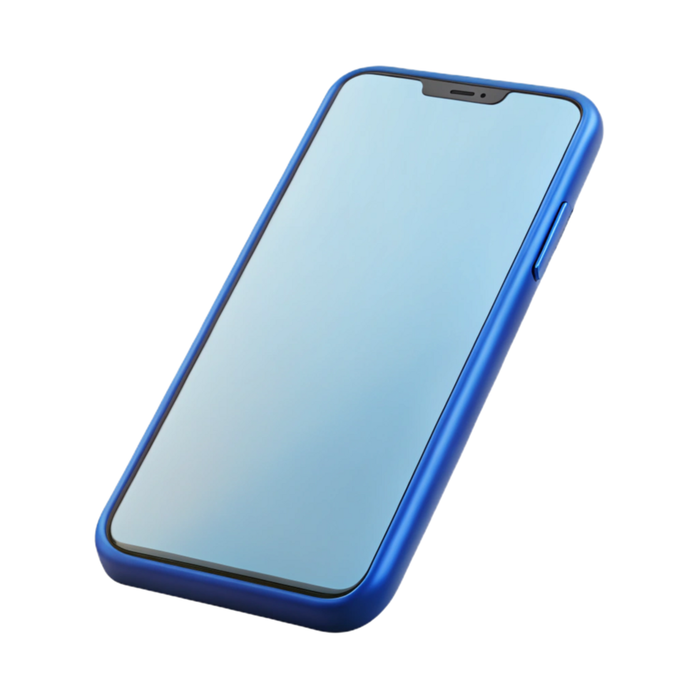 immaculate romantic classic Smartphone with blank screen NO BACKGROUND with Transparent Background. original png