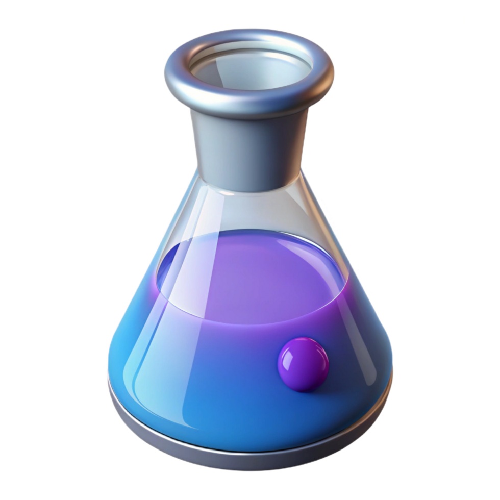 immaculate unparalleled Laboratory beaker with liquid NO BACKGROUND with Transparent Background. png