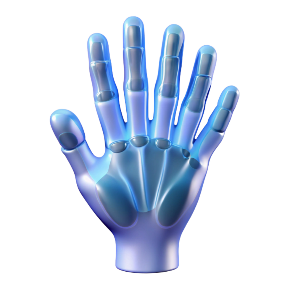 exquisite passionate creative X-ray image of a human hand NO BACKGROUND with Transparent Background. luxury png