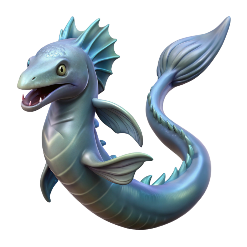 fascinating rustic Leviathan, sea monster, biblical, NO BACKGROUND with Transparent Background. premium png