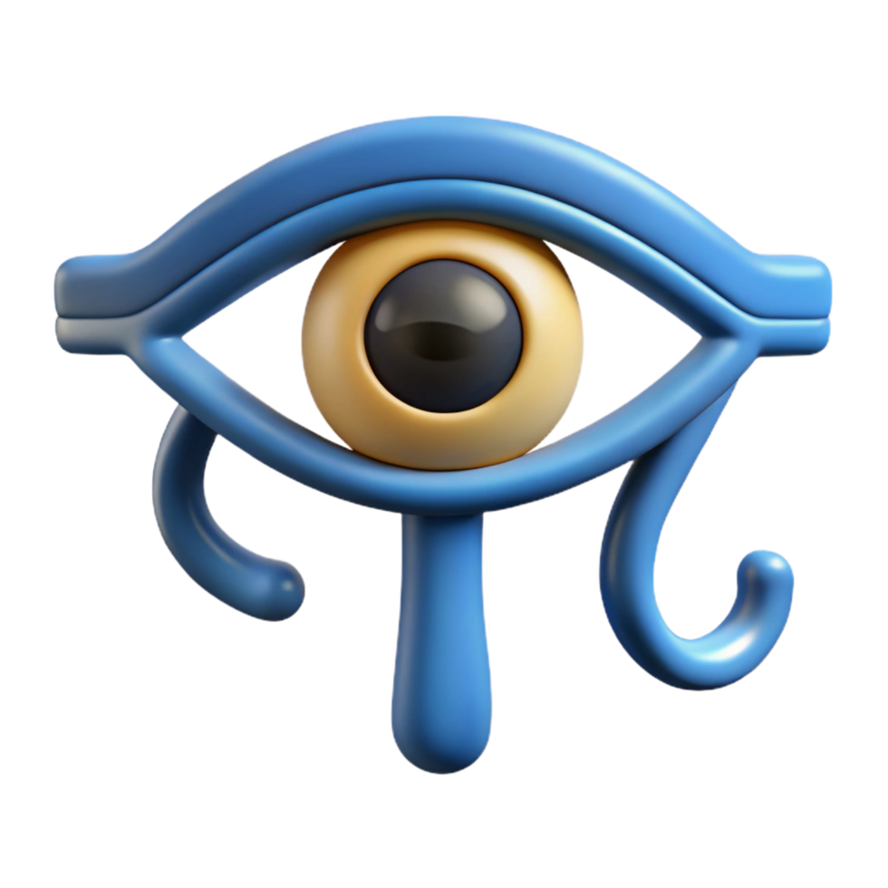 dramatic standout Eye of Horus, Egyptian symbol of protection, NO BACKGROUND with Transparent Background. png
