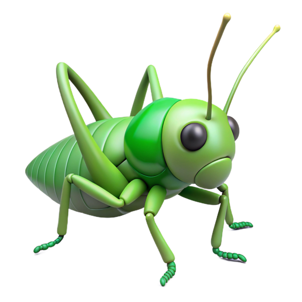 ethereal sumptuous Grasshopper NO BACKGROUND with Transparent Background. 4K png