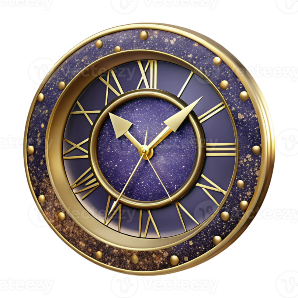 magnificent rustic Clock Face Roman Numerals Symmetry Isolated professional png