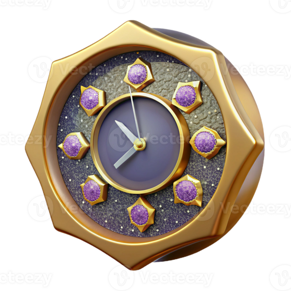 magnificent artistic Clock Face with Arabic Numerals Isolated original png