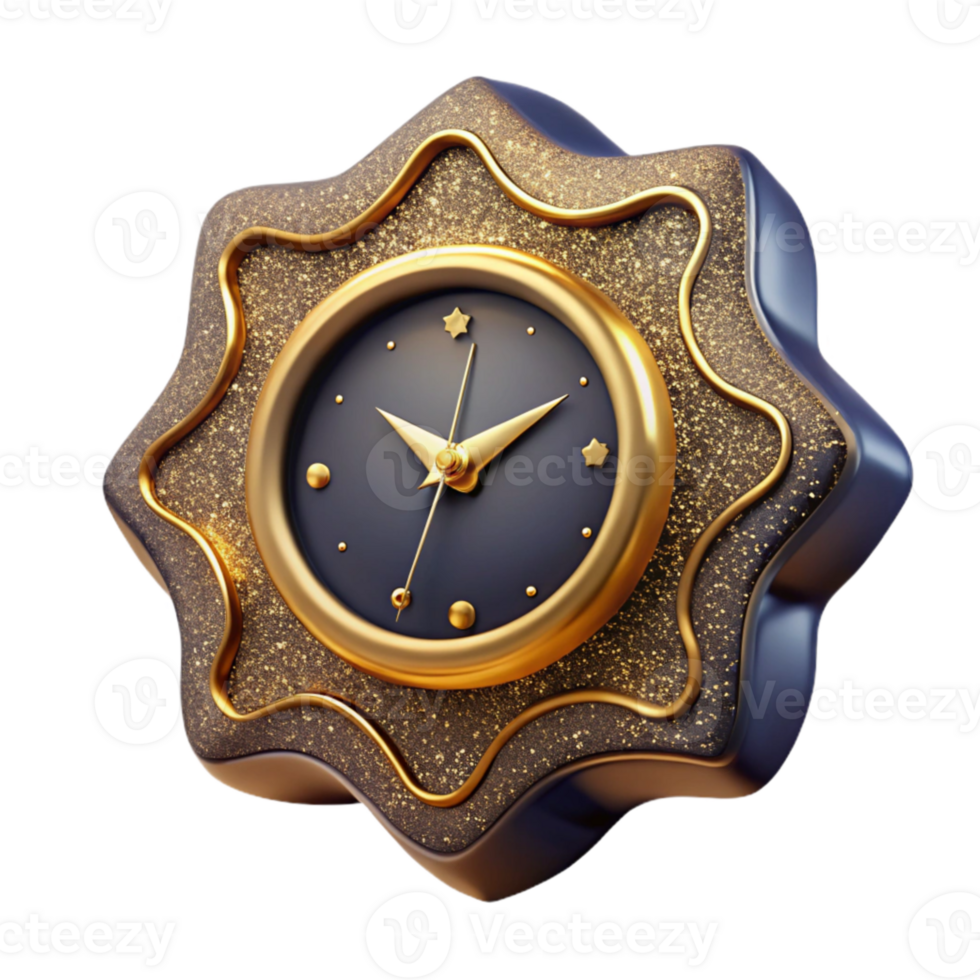stunning creative Clock Face with Arabic Numerals Isolated professional png
