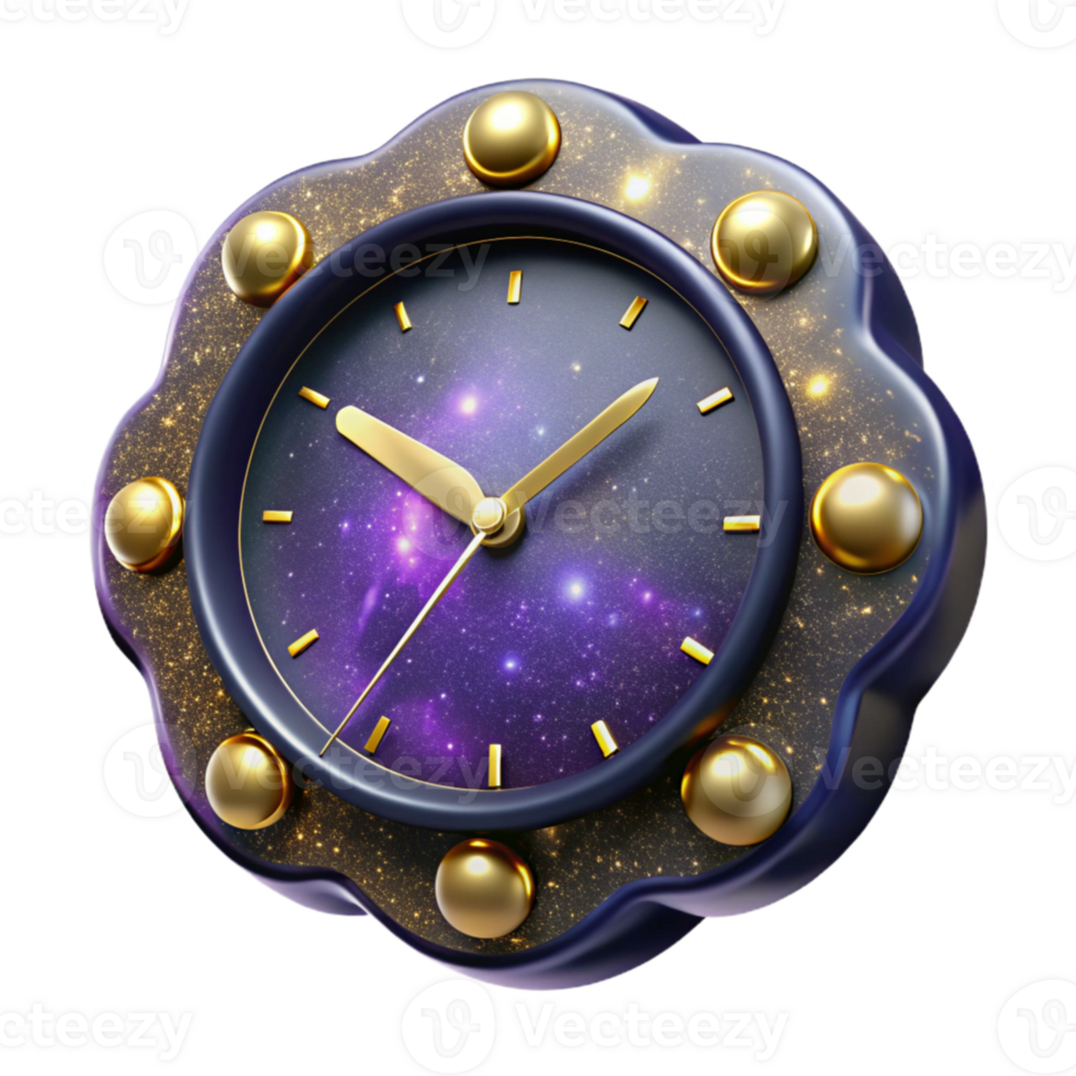 wonderful abstract Clock Face with Bold Numbers Isolated detailed png