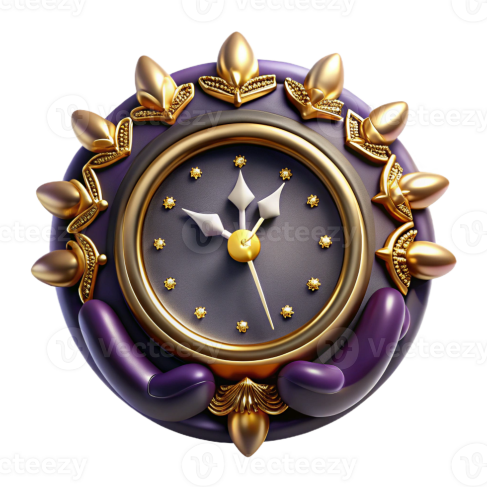 extraordinary abstract Clock Face with Decorative Hands Isolated high resolution png