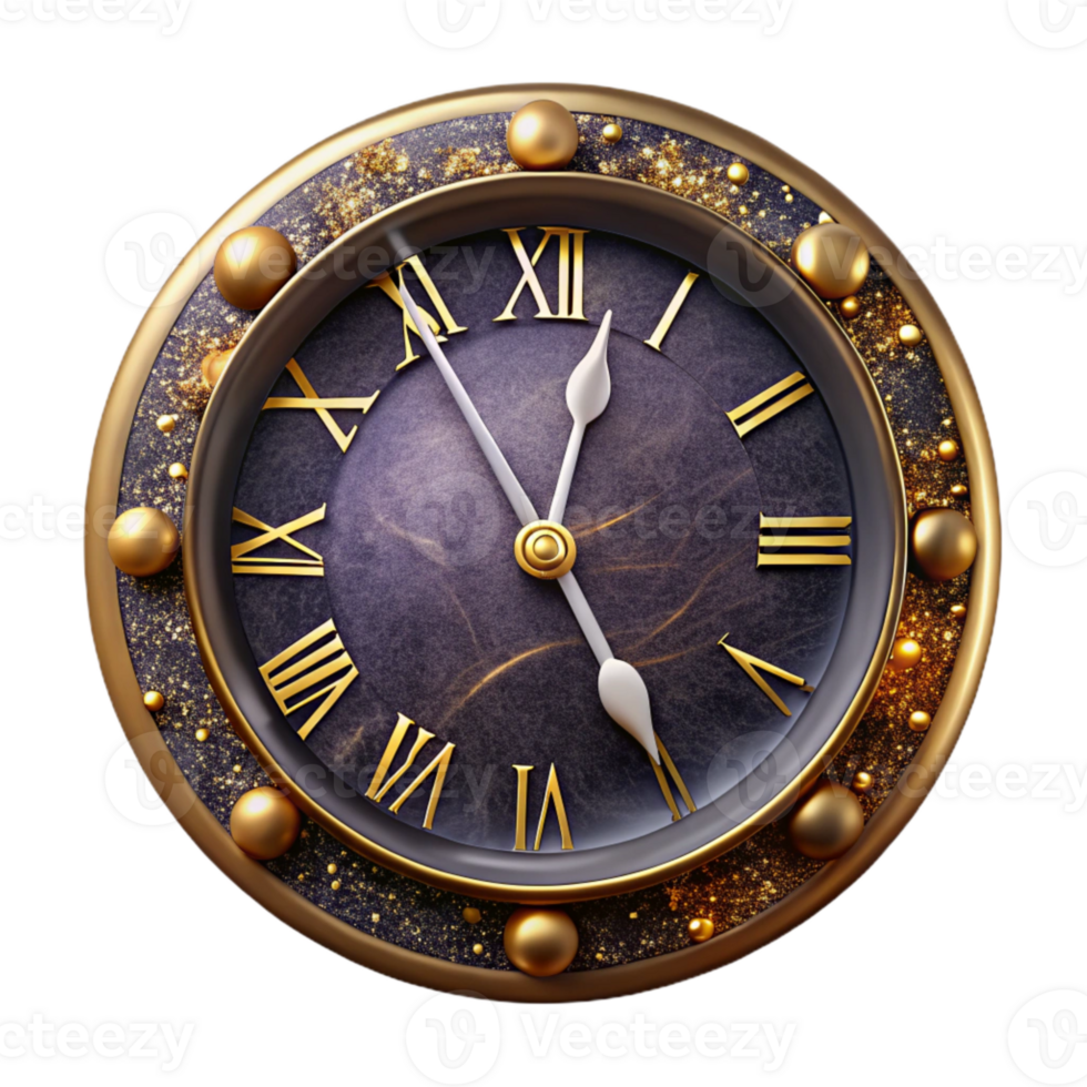 magnificent abstract Clock Face with Roman Numerals Isolated exclusive png