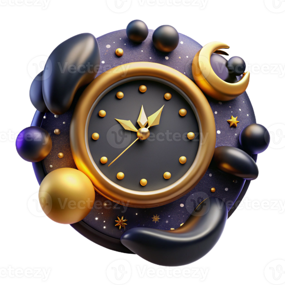 wonderful minimalist Clock Hands at Midnight Cutout premium png
