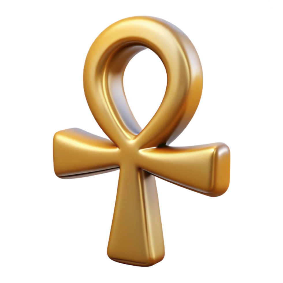 extraordinary tropical Ankh, Egyptian symbol of life, NO BACKGROUND with Transparent Background. detailed png