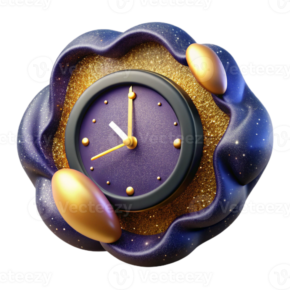 beautiful creative Clock Hands at Midnight Cutout png