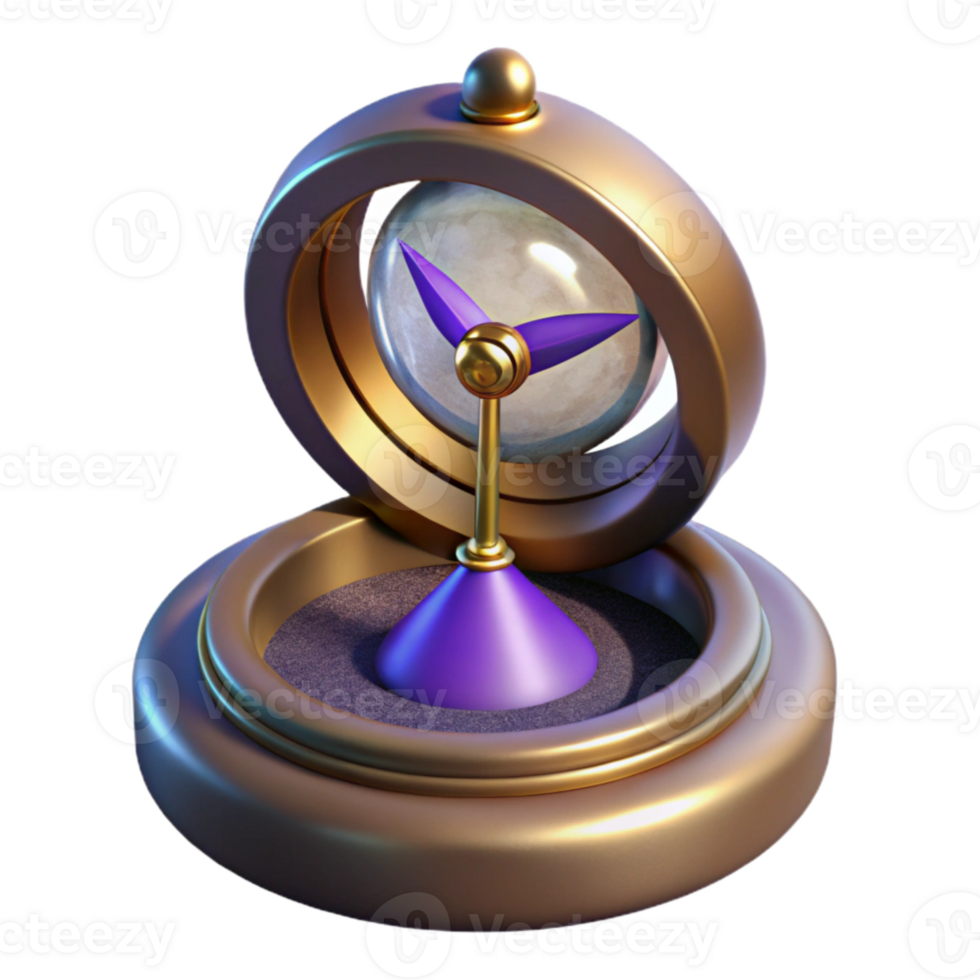 magnificent creative Clock Pendulum Stationary Side View Isolated Element png