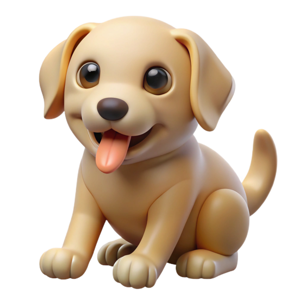 enchanting creative A playful Labrador retriever puppy, chewing a bone. NO BACKGROUND with Transparent Background. crisp png