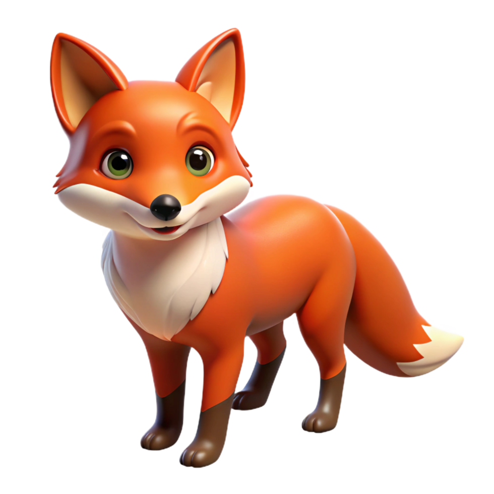 glorious dramatic geometric A cunning red fox, alert expression. NO BACKGROUND with Transparent Background. original png