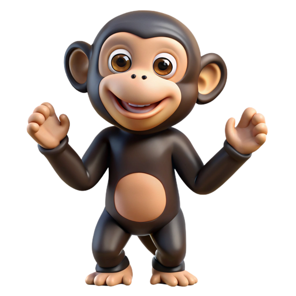 iconic renaissance A playful chimpanzee. NO BACKGROUND with Transparent Background. top-tier png