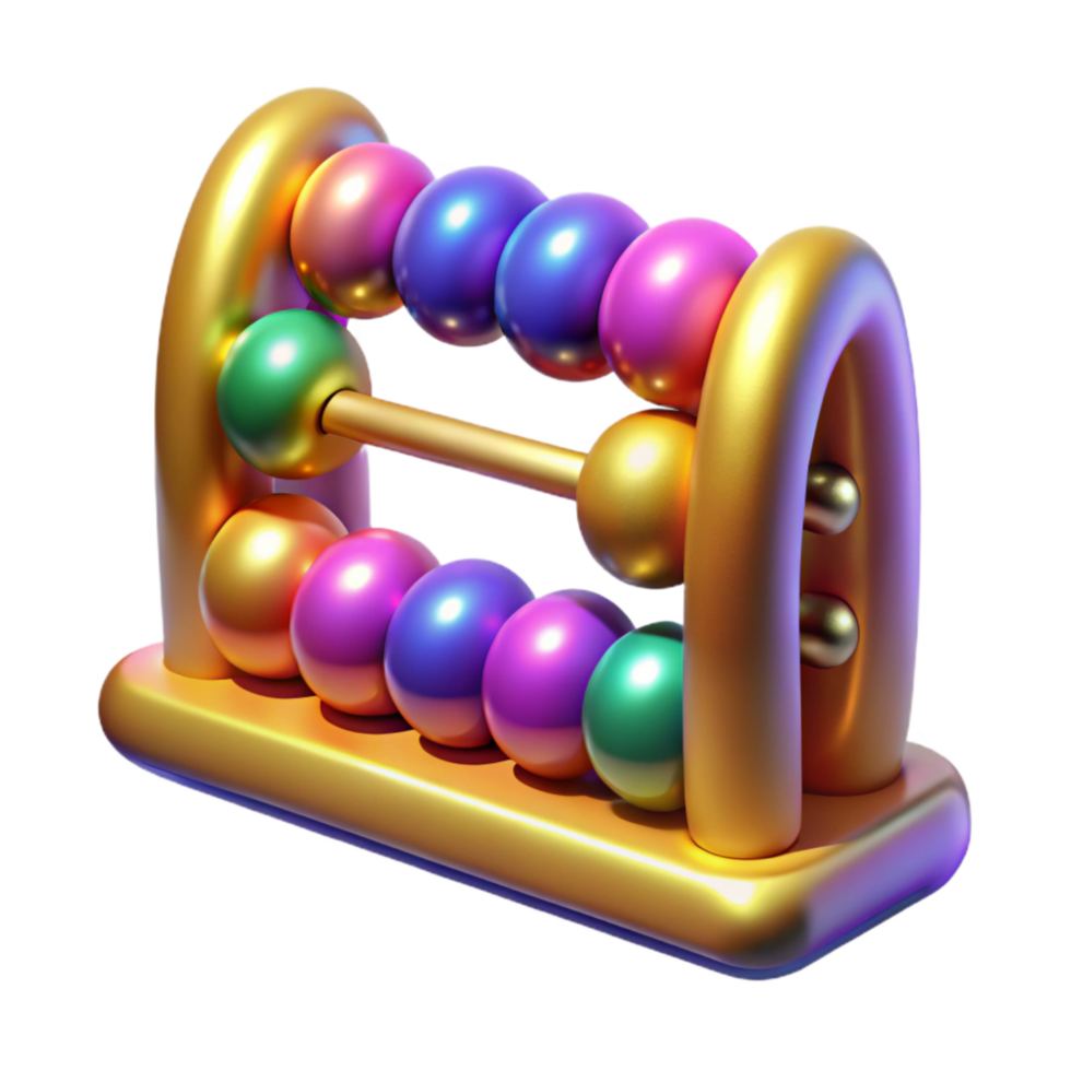 elegant creative Colorful Abacus Isolated Calculation Tool authentic png