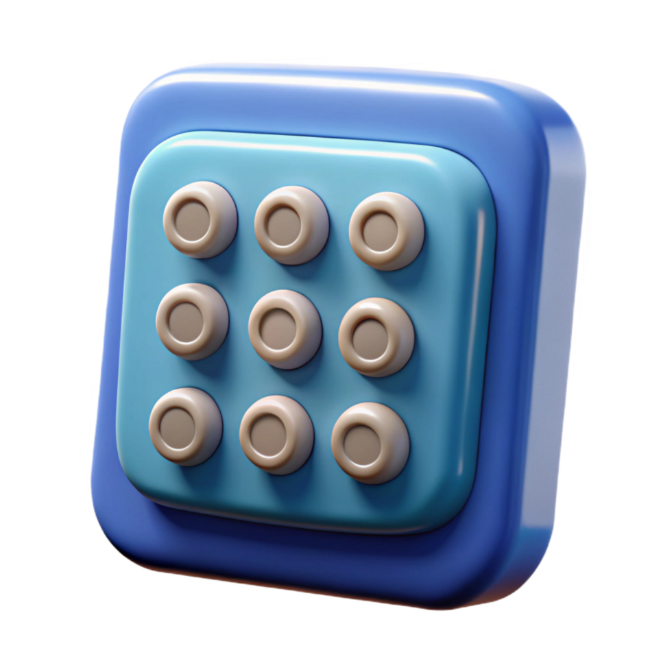 glorious memorable Security system keypad with numbers NO BACKGROUND with Transparent Background. png