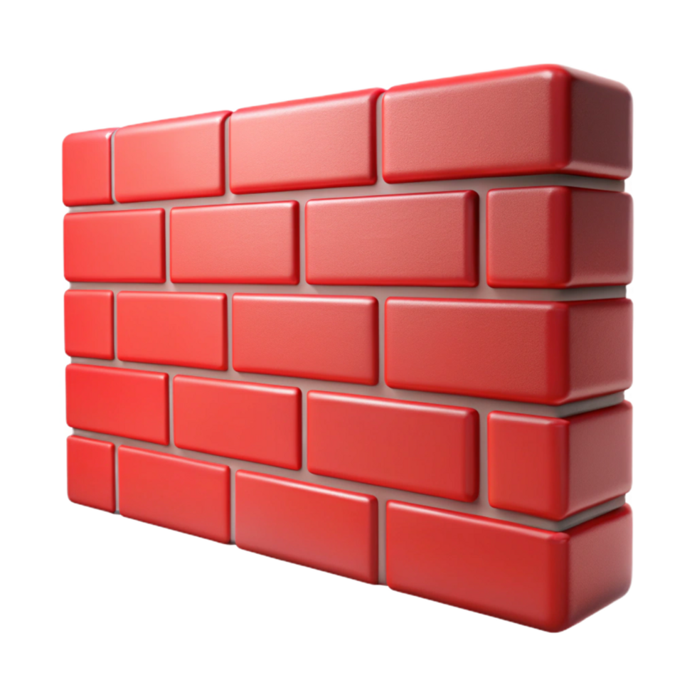 exemplary retro Red brick wall, textured, NO BACKGROUND with Transparent Background. fine detail png