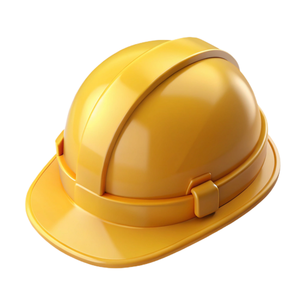 immaculate exemplary Construction helmet, yellow, NO BACKGROUND with Transparent Background. png