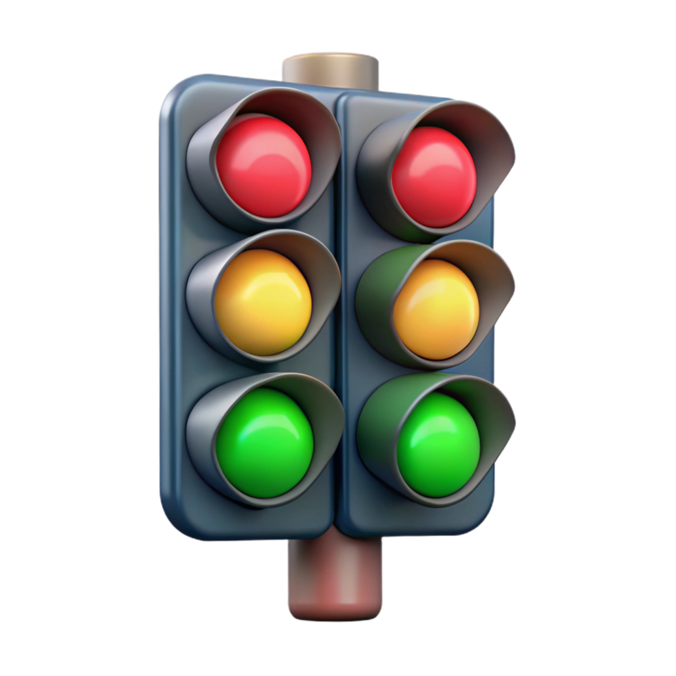 immaculate gothic Traffic light, LED signals, NO BACKGROUND with Transparent Background. museum quality png