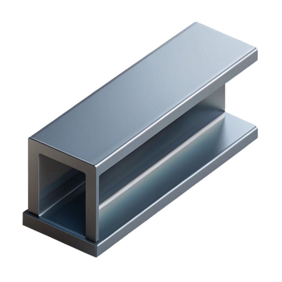elegant unforgettable Metal beam, I-beam profile, NO BACKGROUND with Transparent Background. png