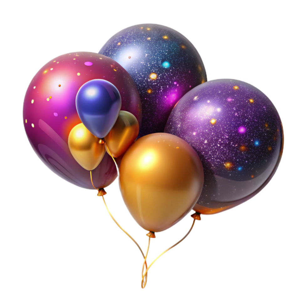 stunning vintage Colorful Balloons Single Cutout authentic png