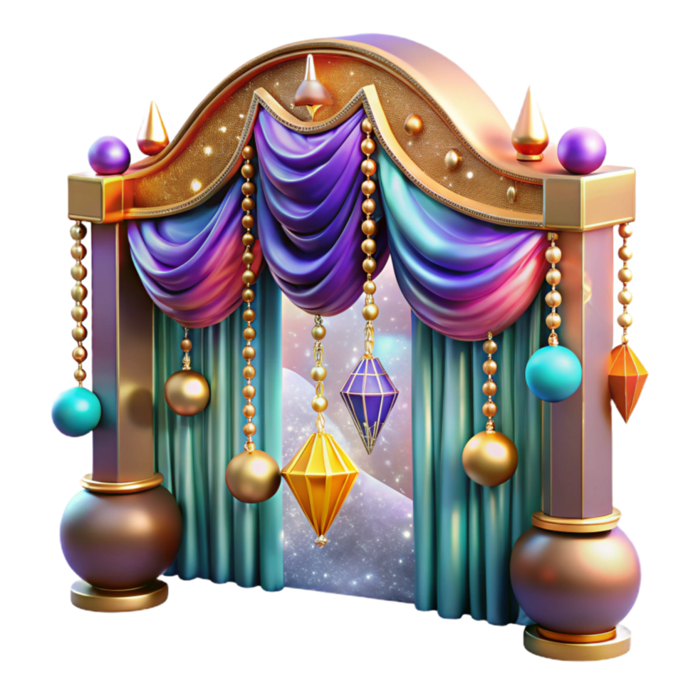 magnificent minimalist Colorful Beaded Curtain Cutout Transparent Background authentic png