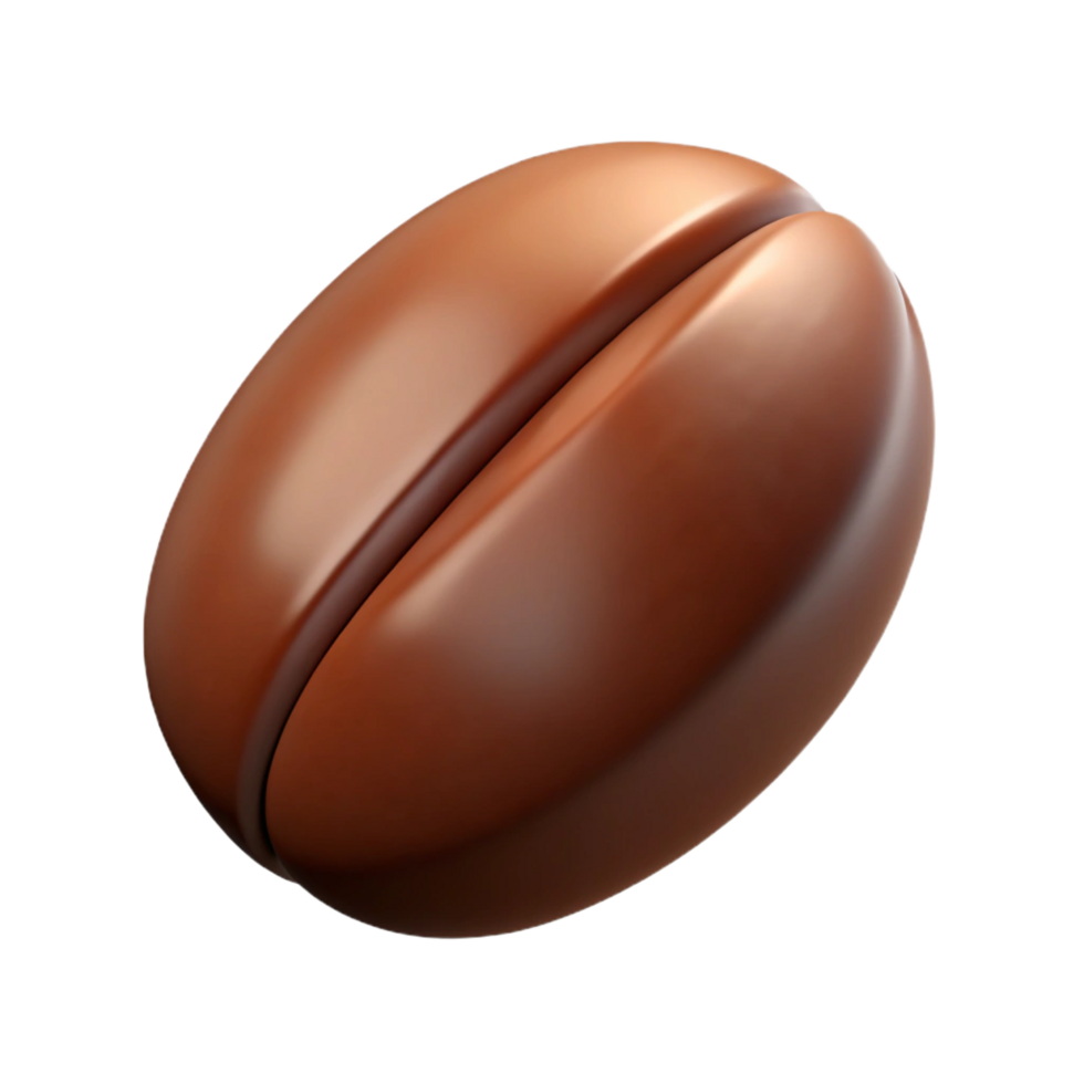 immaculate unforgettable Single coffee bean NO BACKGROUND with Transparent Background. png