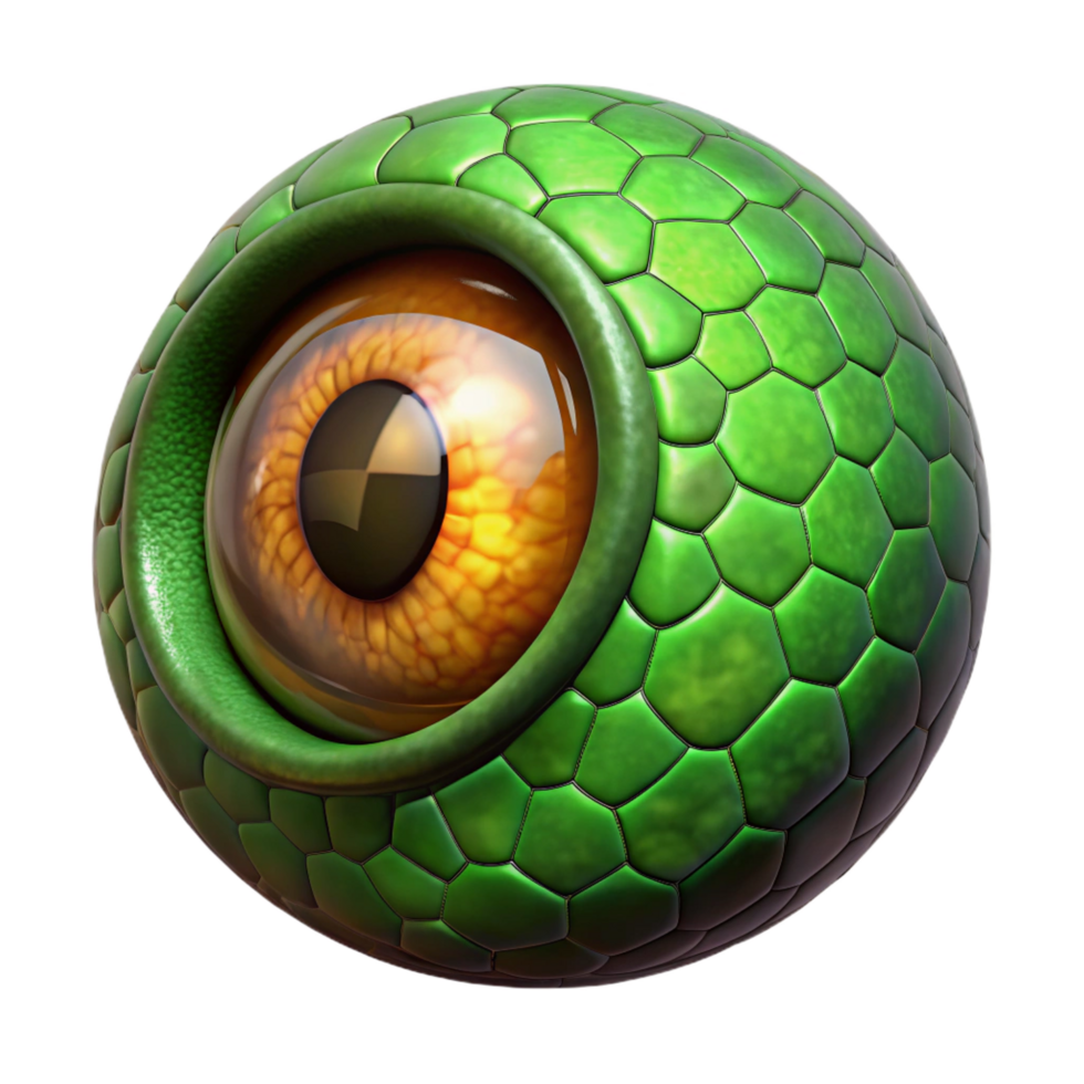 exquisite joyful contemporary Reptile eye NO BACKGROUND with Transparent Background. detailed png