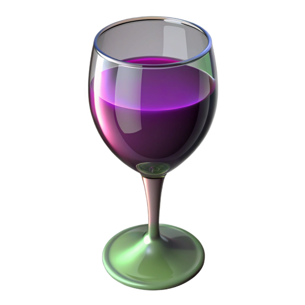 enchanting peaceful geometric Glass of wine, NO BACKGROUND with Transparent Background. handcrafted png