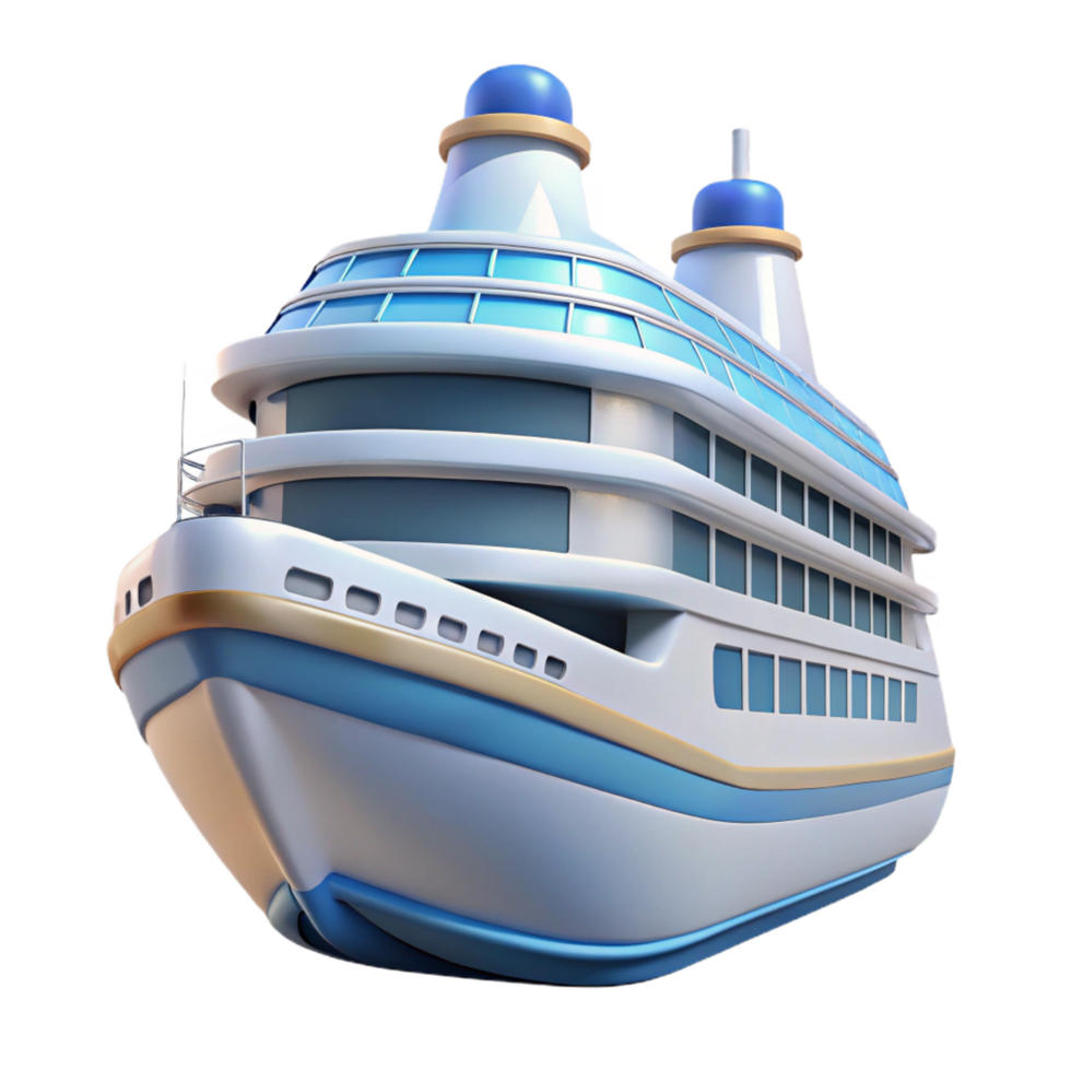 immaculate geometric Cruise ship, NO BACKGROUND with Transparent Background. top-tier png