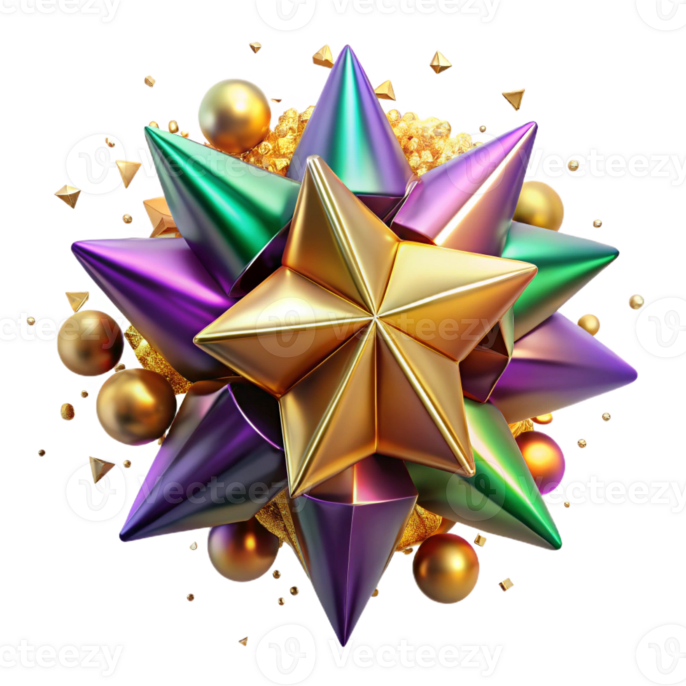 magnificent artistic Colorful Kaleidoscope Confetti Isolated authentic png