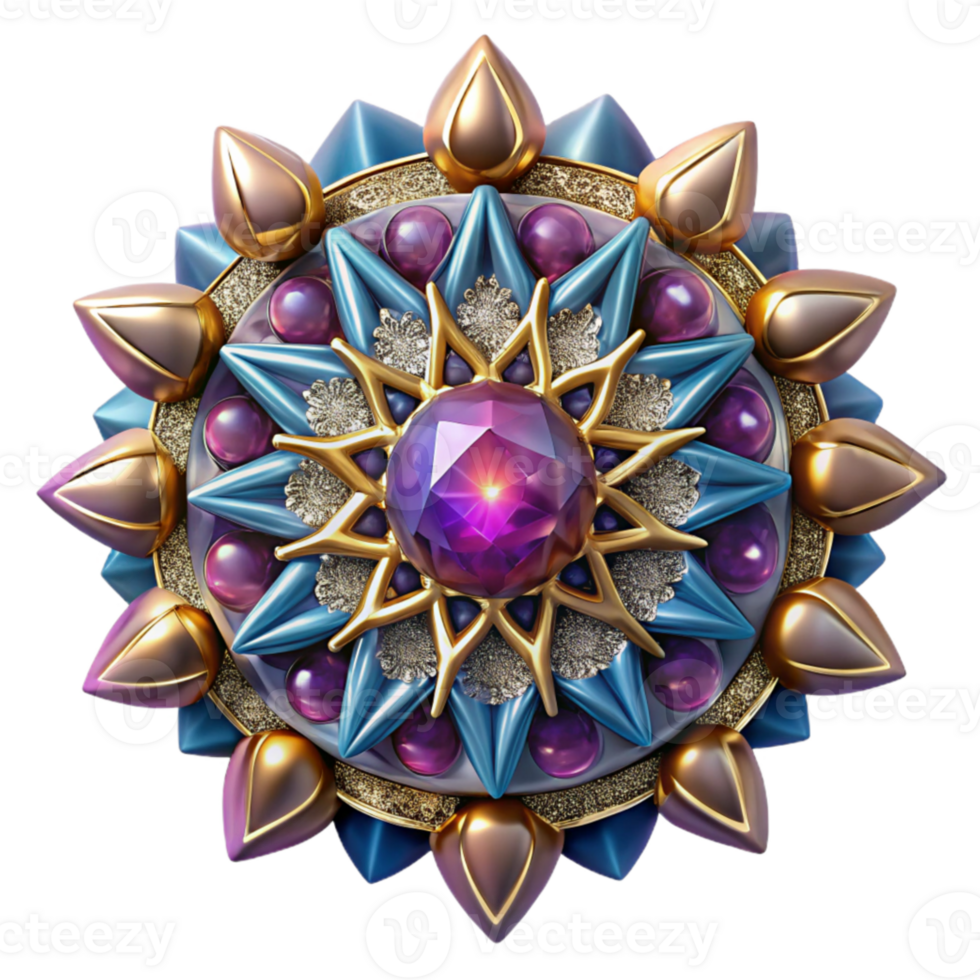 magnificent modern Colorful Mandala Transparent Background Intricate Detail detailed png